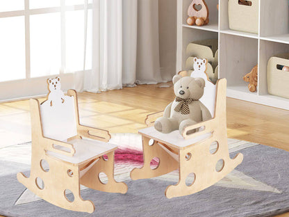 Wooden Bear Rocking Chair