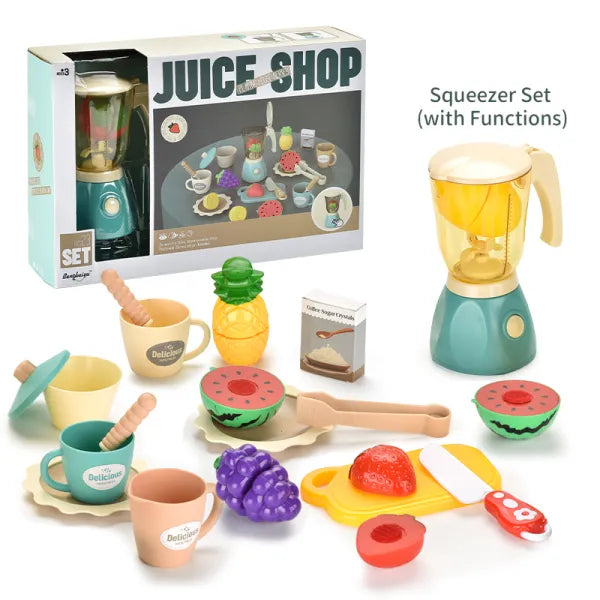 Juice Shop Set with Blender for Kids