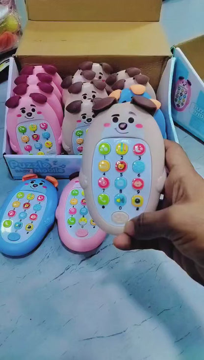 Cute Puppy Mobile Phone with Lullaby Rhyme & Many Sounds Toddler Baby Toy