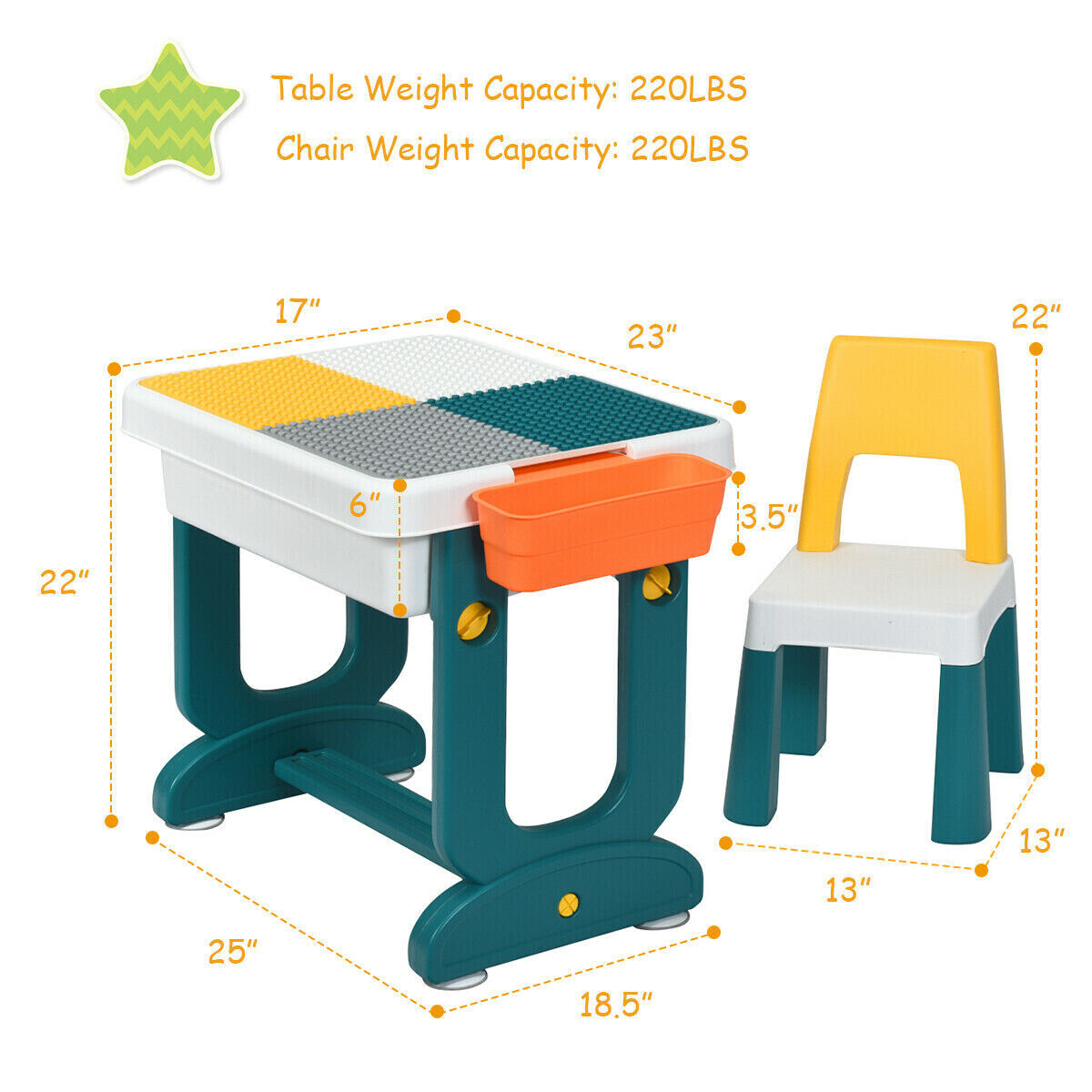 Next lego table online and chairs