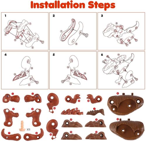 DIY Dinosaur Toys for kids Learning Building Sets