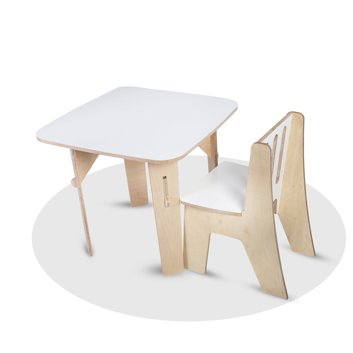 Straight Table and Chair Set