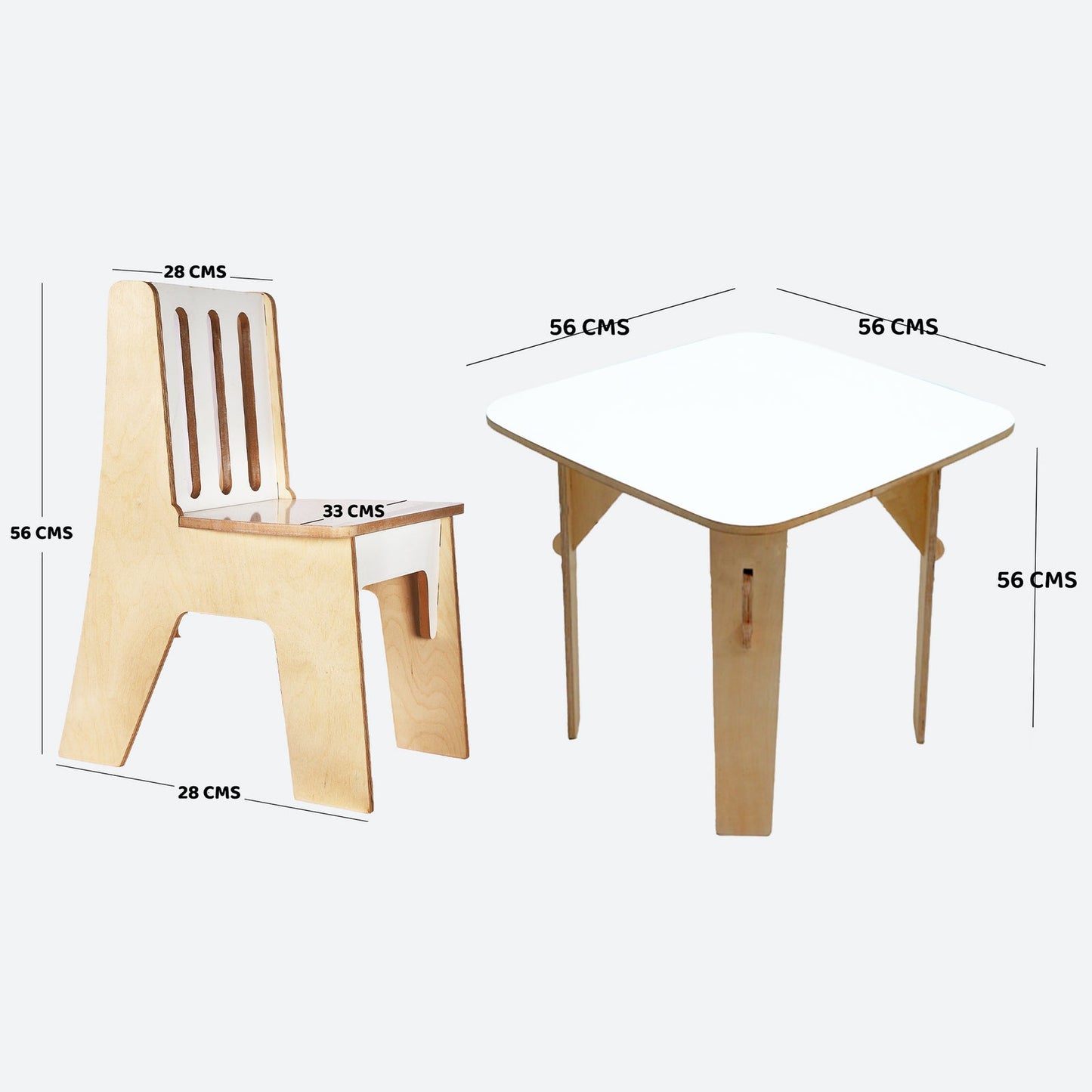 Straight Table and Chair Set